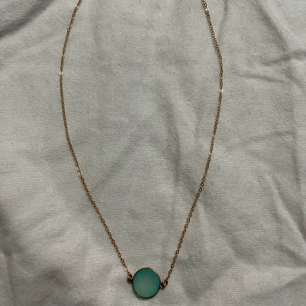 Gold filled chalcedony necklace - Picture 2 of 4